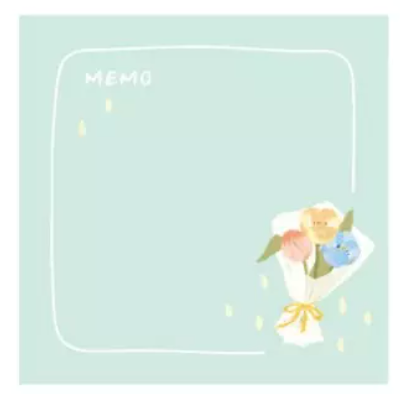 Aesthetic Tulip Memo Pad - 100 Sheets