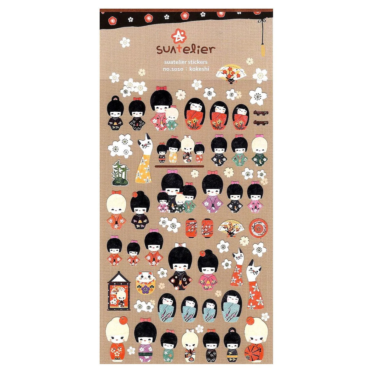 SUATELIER | Cute Korean Stickers - #1010 Kokeshi