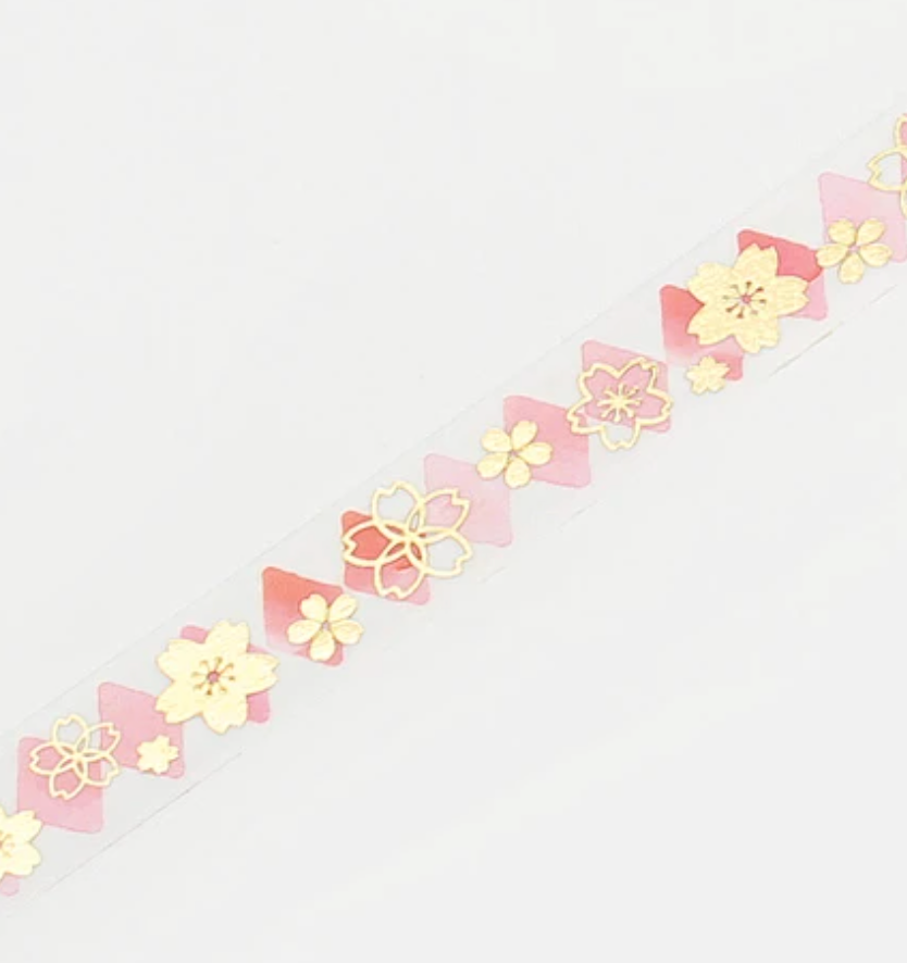 BGM Japanese Washi Tape - Foil Stamping < Sakura Pattern >