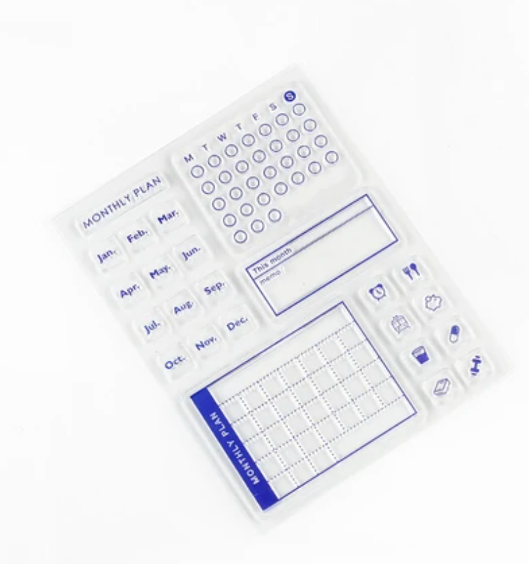 BGM Japanese Clear Stamps - Monthly Planner