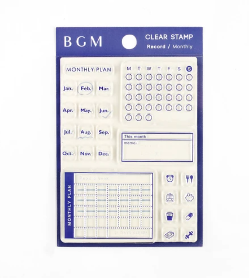 BGM Japanese Clear Stamps - Monthly Planner